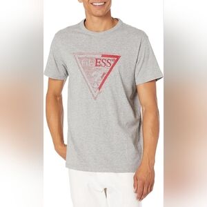 Mens GUESS Short Sleeve Eco Shaded Triangle Tee Size L